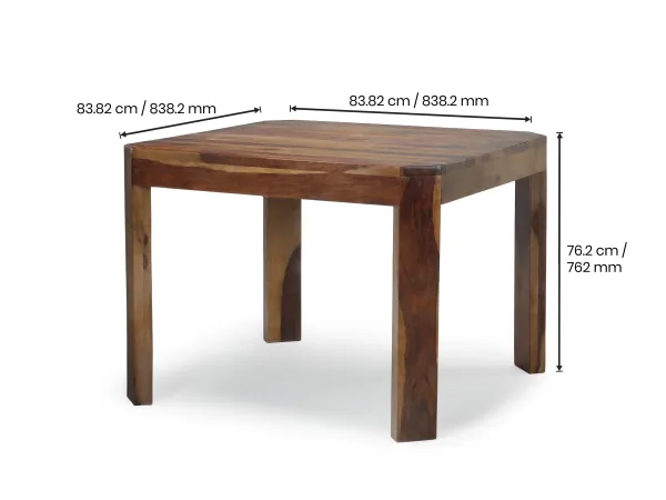 Orchid Solid Wood 4 seater Dining Table with Chair in Peach